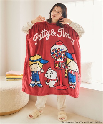 chara station 【sanrio characters】パティ＆ジミープリントあったか着るフリース毛布ウェア《サンリオキャラクターズ》				_subthumb_1