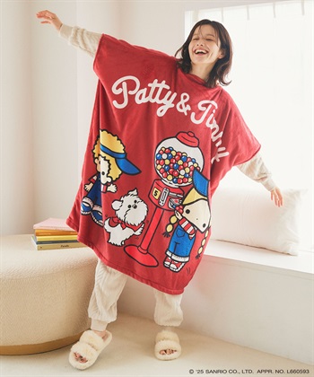 chara station 【sanrio characters】パティ＆ジミープリントあったか着るフリース毛布ウェア《サンリオキャラクターズ》				_subthumb_3