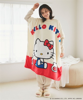 サンリオ　GROONY × Hello Kitty   ハローキティ　着る毛布 sanrio characters】HELLO KITTY/ハローキティあったか着る