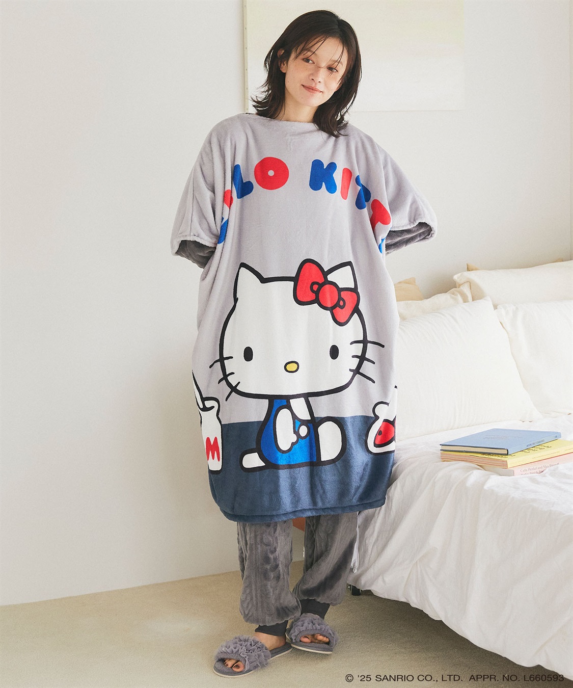 Life Style by cross marche 【sanrio characters】HELLO KITTY/ハローキティあったか着るフリース毛布ウェア《サンリオキャラクターズ》_sub_11
