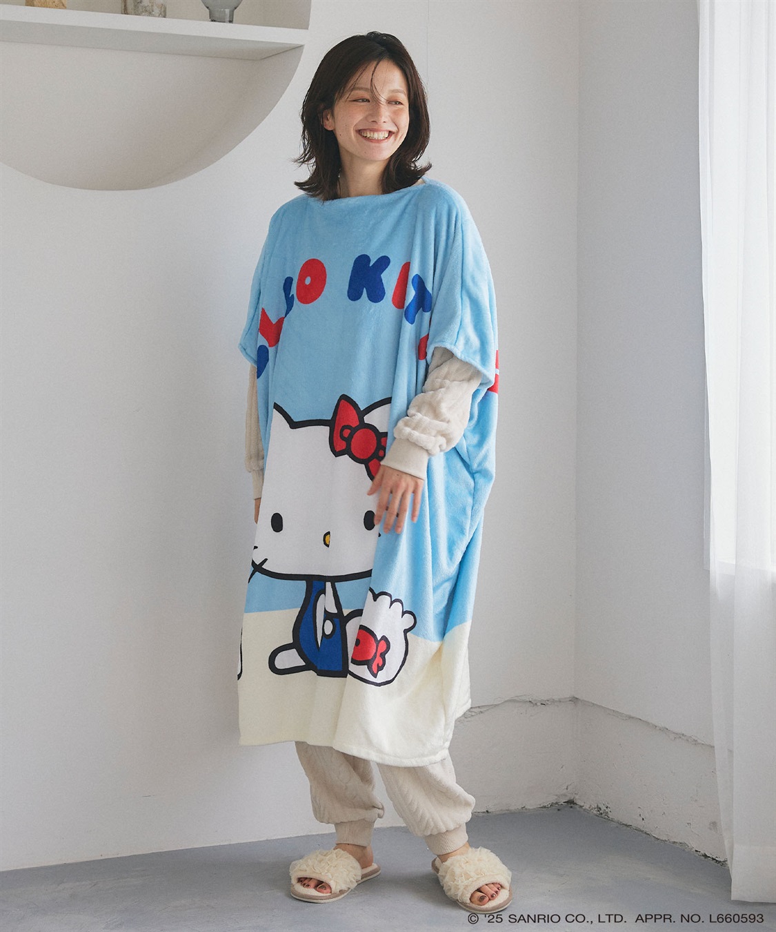Life Style by cross marche 【sanrio characters】HELLO KITTY/ハローキティあったか着るフリース毛布ウェア《サンリオキャラクターズ》_sub_17