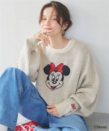 chara station 【Disney/ディズニー】Minnie Mouse/ミニーマウス/ジャガードニットプルオーバー_subthumb_2