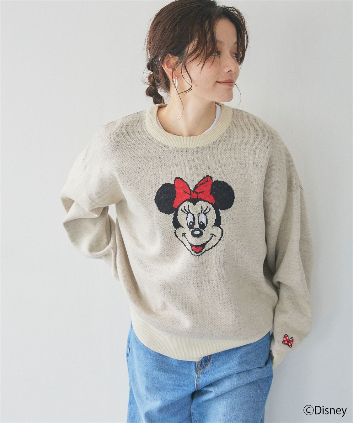 chara station 【Disney/ディズニー】Minnie Mouse/ミニーマウス/ジャガードニットプルオーバー_sub_5
