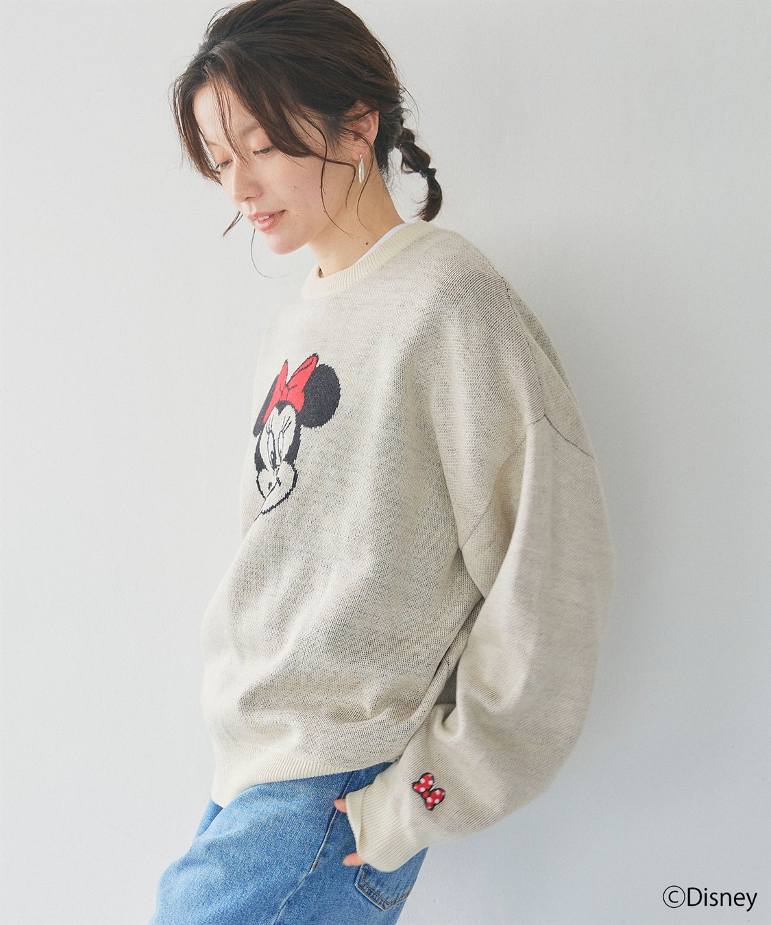 chara station 【Disney/ディズニー】Minnie Mouse/ミニーマウス/ジャガードニットプルオーバー_sub_8