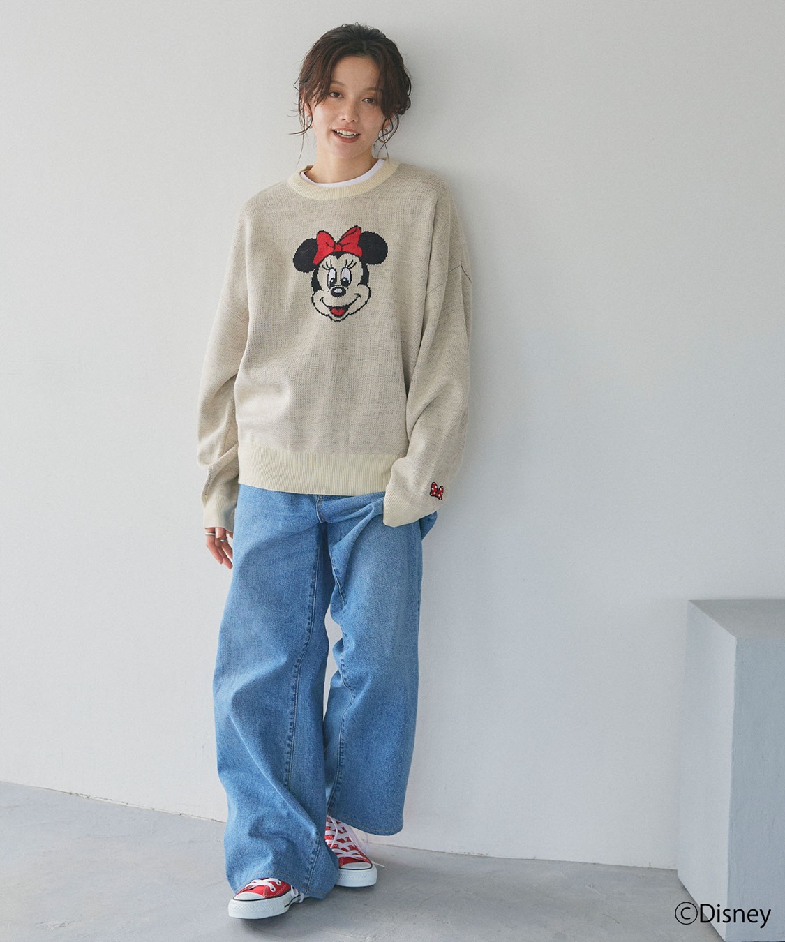 chara station 【Disney/ディズニー】Minnie Mouse/ミニーマウス/ジャガードニットプルオーバー_sub_9