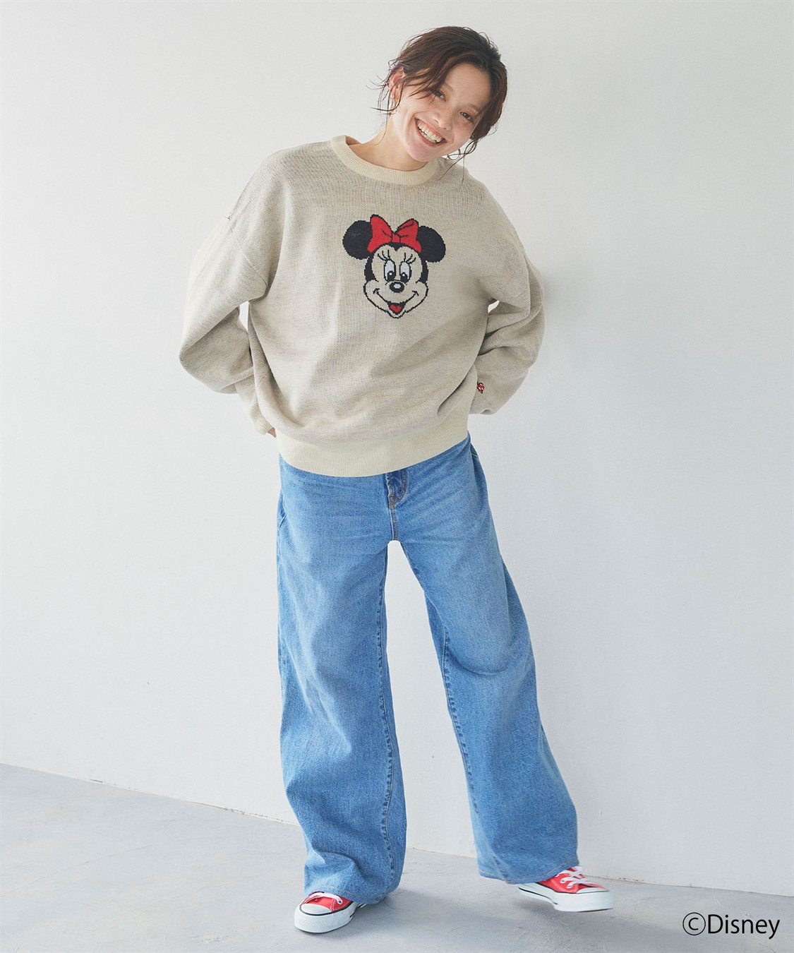 chara station 【Disney/ディズニー】Minnie Mouse/ミニーマウス/ジャガードニットプルオーバー_sub_10