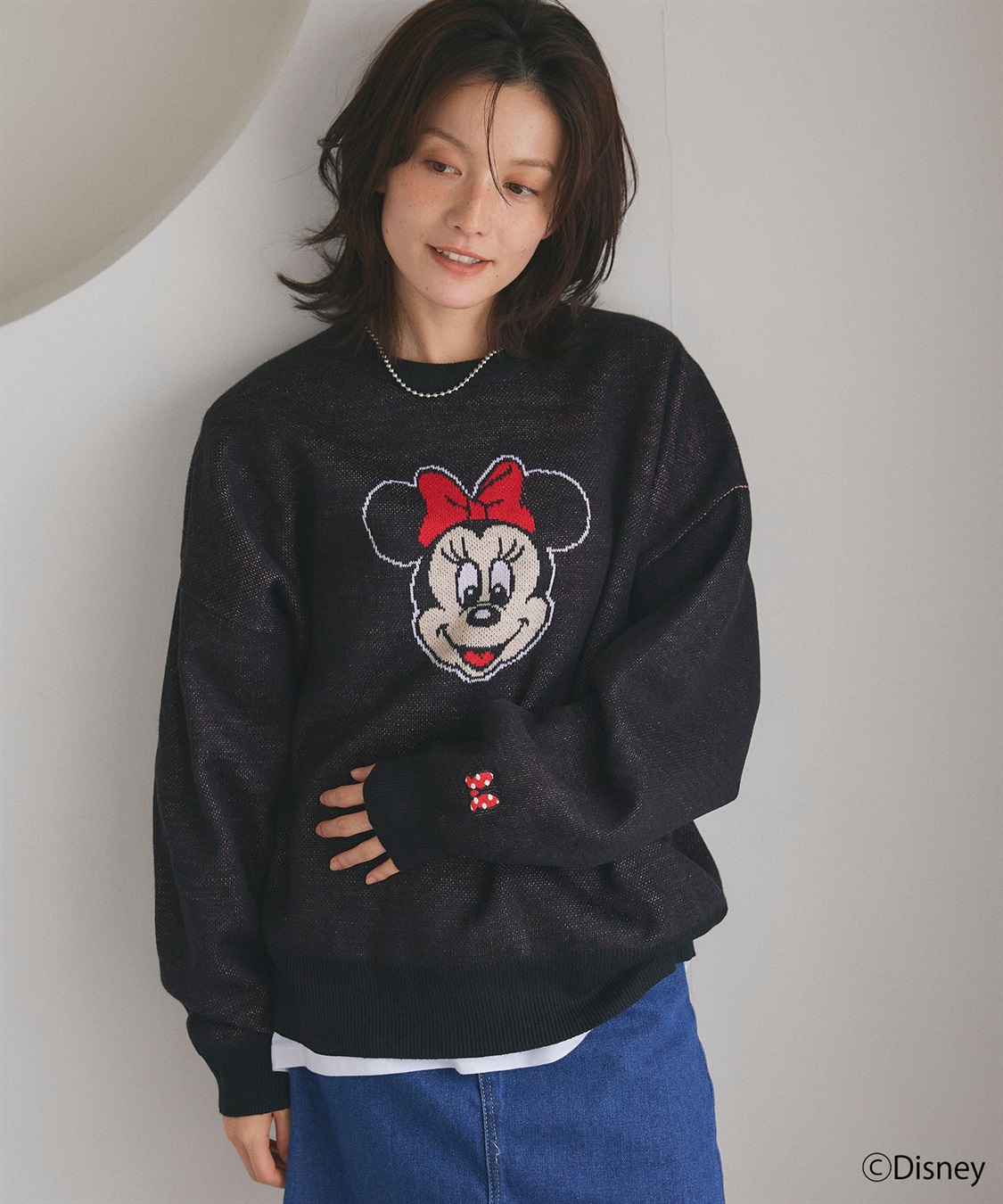chara station 【Disney/ディズニー】Minnie Mouse/ミニーマウス/ジャガードニットプルオーバー_sub_13