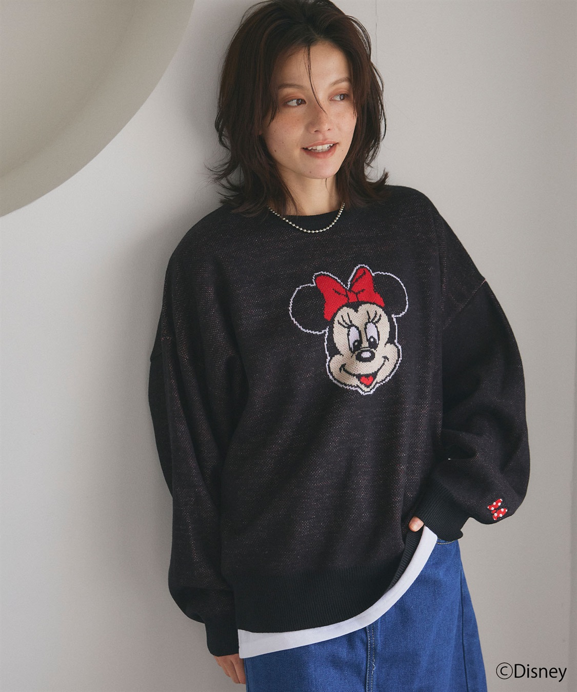 chara station 【Disney/ディズニー】Minnie Mouse/ミニーマウス/ジャガードニットプルオーバー_sub_14