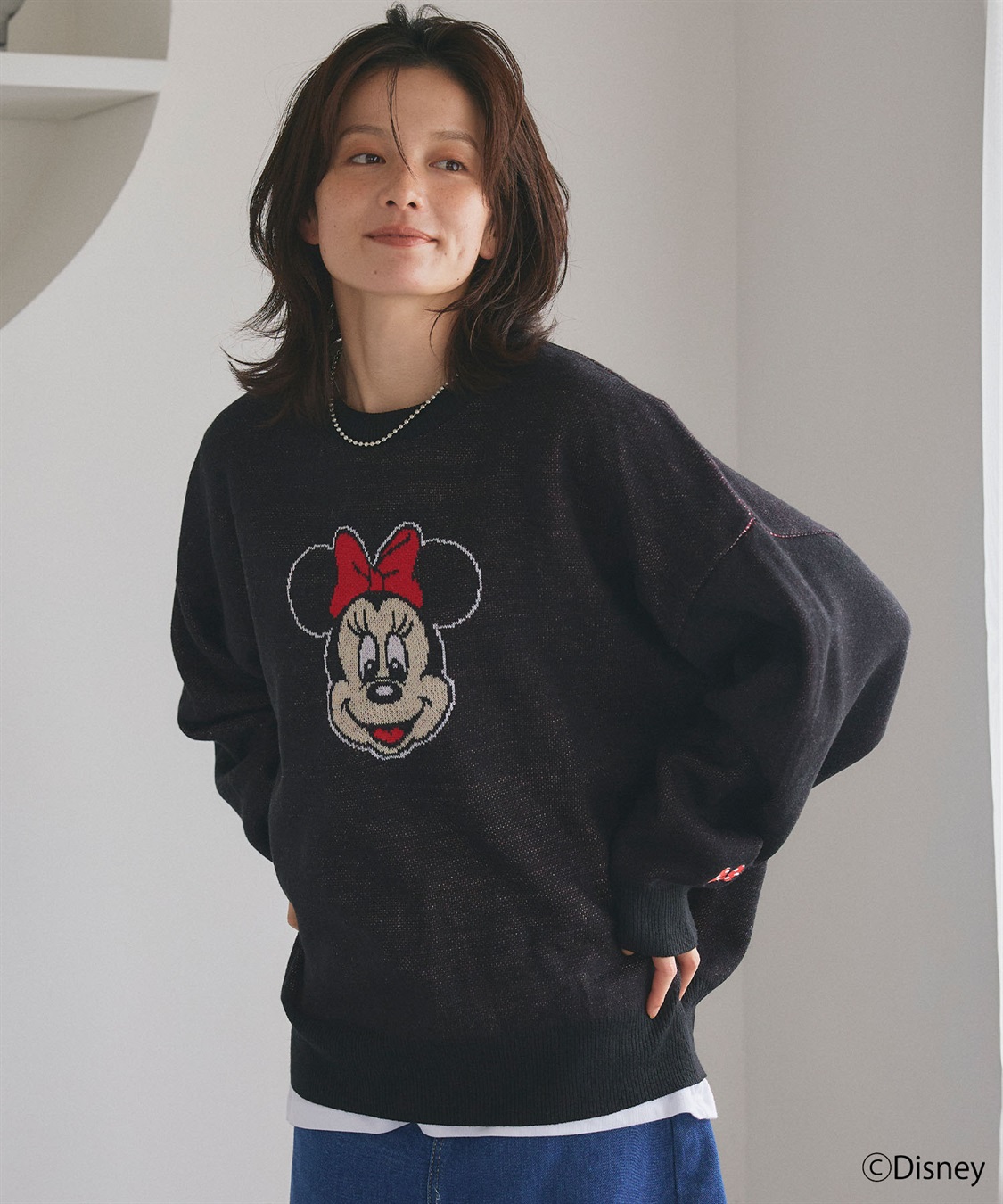 chara station 【Disney/ディズニー】Minnie Mouse/ミニーマウス/ジャガードニットプルオーバー_sub_15