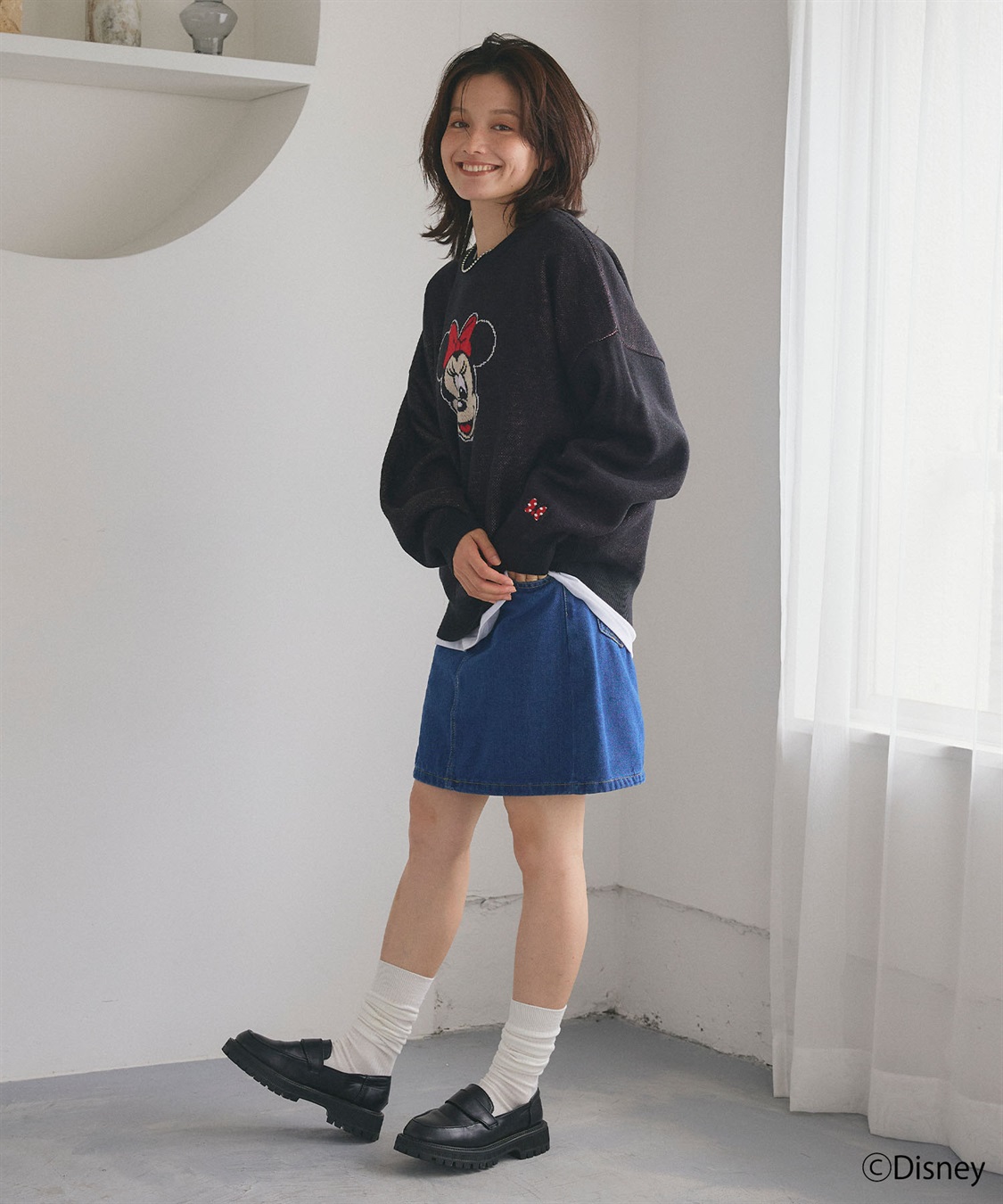 chara station 【Disney/ディズニー】Minnie Mouse/ミニーマウス/ジャガードニットプルオーバー_sub_19
