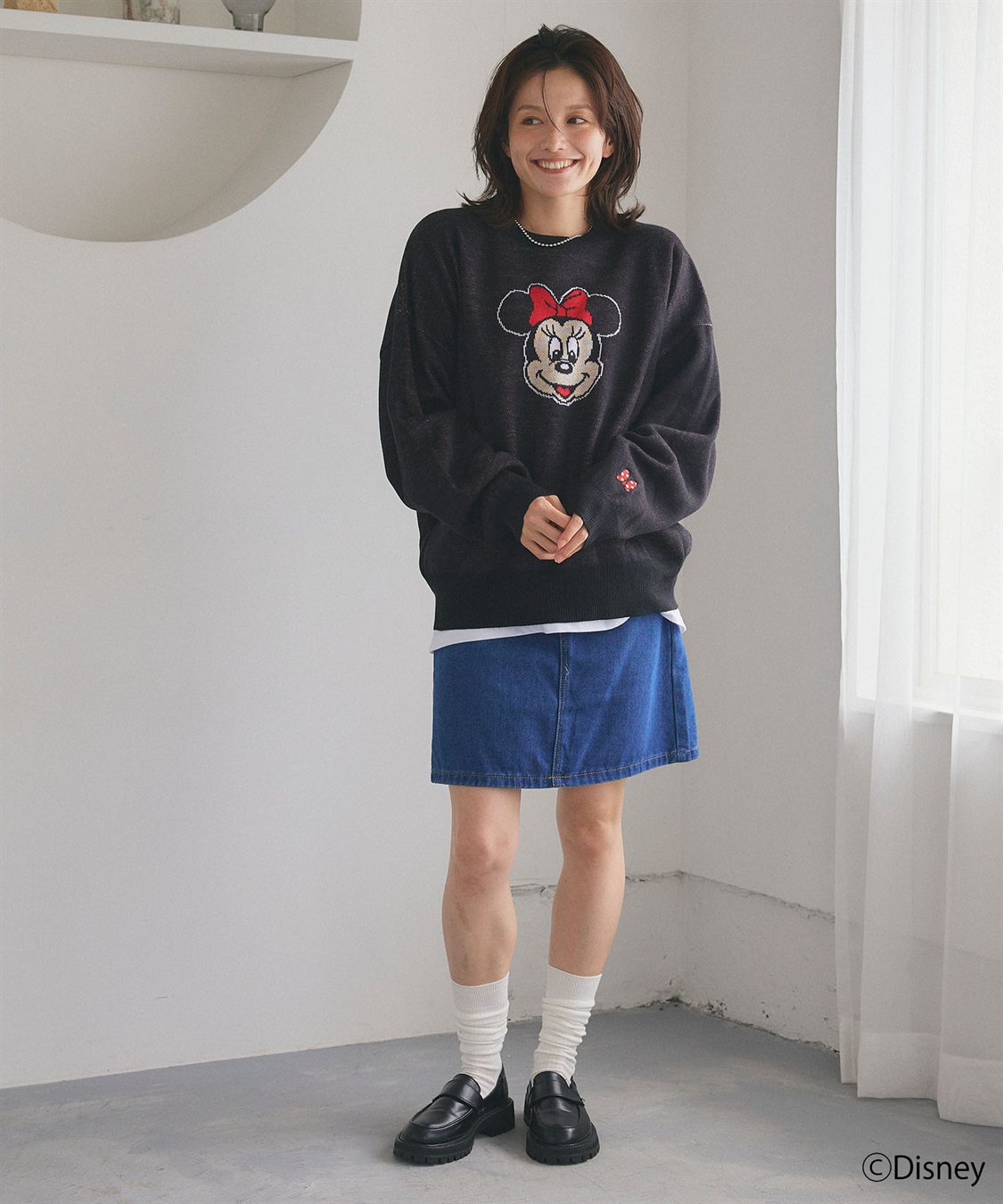 chara station 【Disney/ディズニー】Minnie Mouse/ミニーマウス/ジャガードニットプルオーバー_sub_20