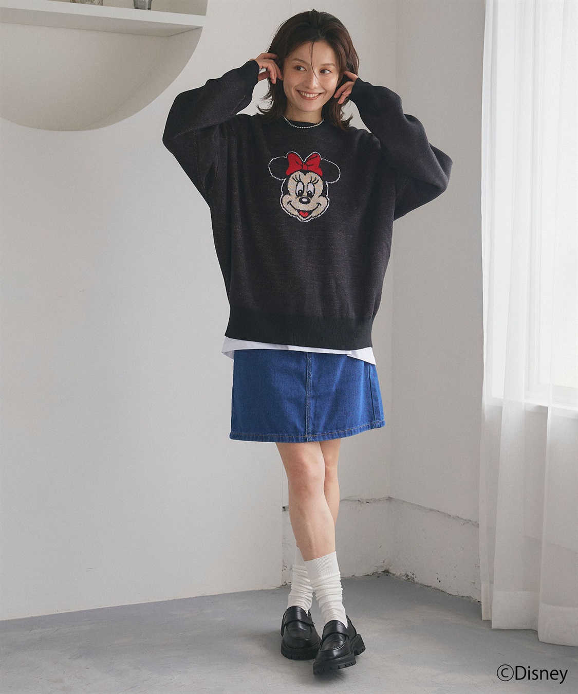 chara station 【Disney/ディズニー】Minnie Mouse/ミニーマウス/ジャガードニットプルオーバー_sub_21