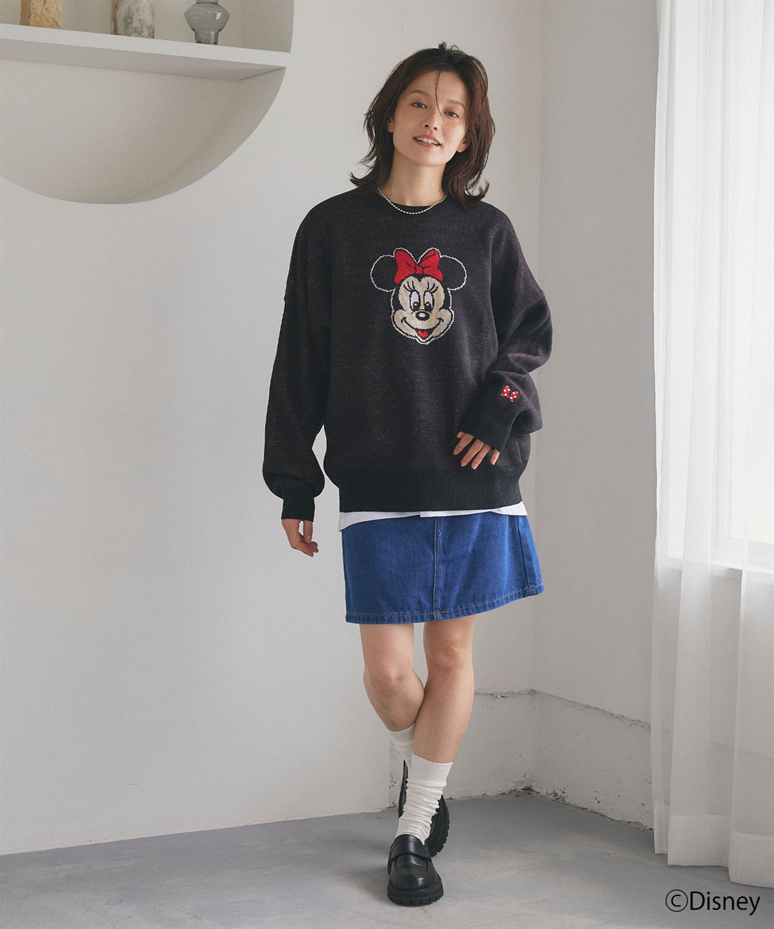 chara station 【Disney/ディズニー】Minnie Mouse/ミニーマウス/ジャガードニットプルオーバー_sub_22