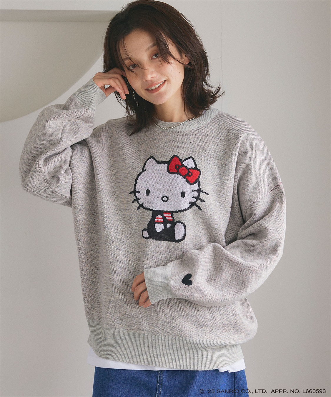 Life Style by cross marche 【sanrio characters】HELLO KITTY/ハローキティジャガードニット/クラシック/レトロ《サンリオキャラクターズ》_sub_1