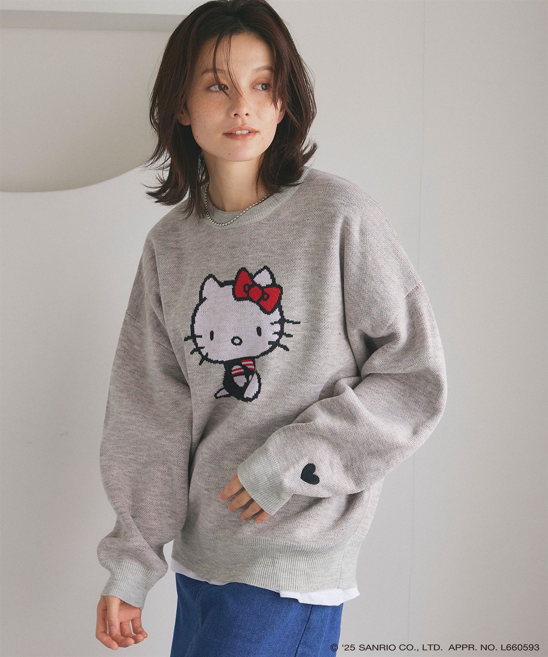 Life Style by cross marche 【sanrio characters】HELLO KITTY/ハローキティジャガードニット/クラシック/レトロ《サンリオキャラクターズ》_sub_2