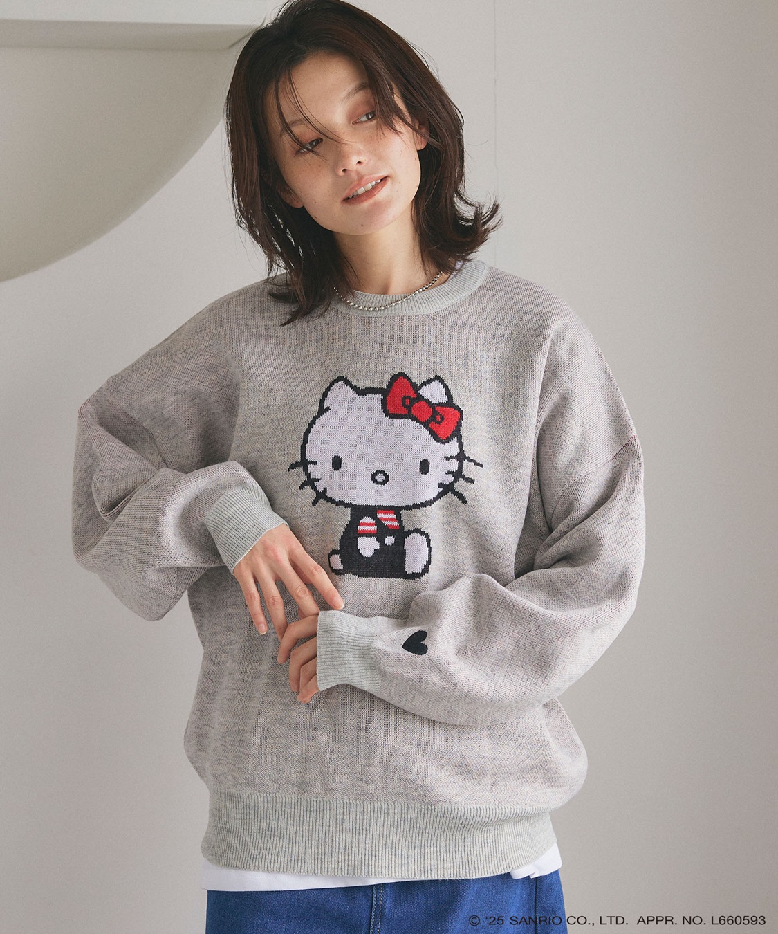 sanrio characters】HELLO KITTY/ハローキティジャガードニット