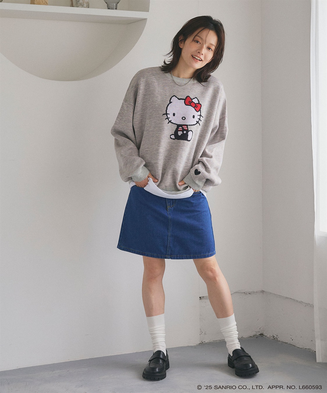 Life Style by cross marche 【sanrio characters】HELLO KITTY/ハローキティジャガードニット/クラシック/レトロ《サンリオキャラクターズ》_sub_11