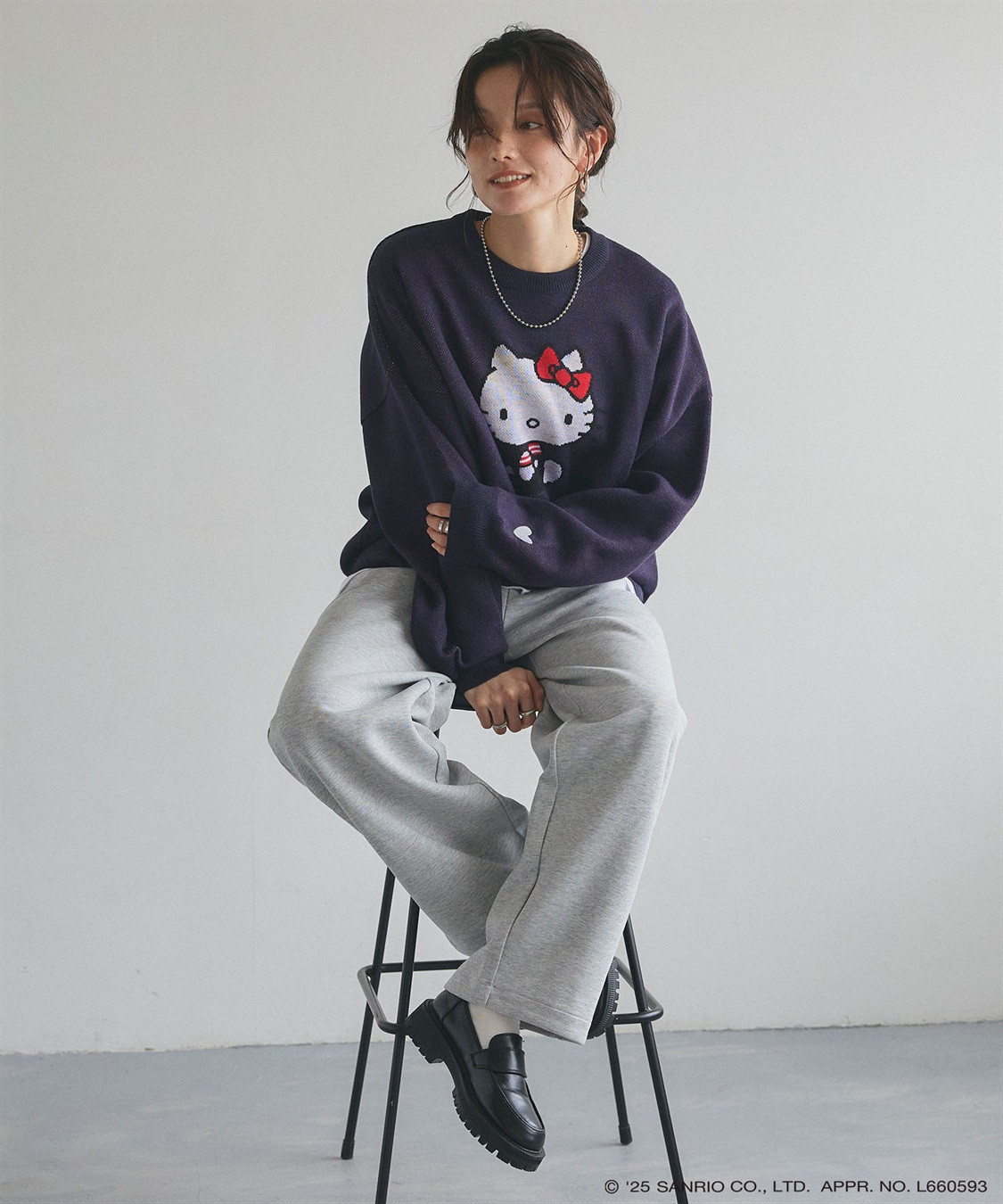 Life Style by cross marche 【sanrio characters】HELLO KITTY/ハローキティジャガードニット/クラシック/レトロ《サンリオキャラクターズ》_sub_12