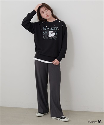 Life Style by cross marche 【Disney/ディズニー】Mickey Mouse/ミッキーマウスパール付き裏毛ドロップショルダープリントスウェットプルオーバー_subthumb_8