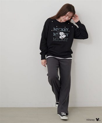 Life Style by cross marche 【Disney/ディズニー】Mickey Mouse/ミッキーマウスパール付き裏毛ドロップショルダープリントスウェットプルオーバー_subthumb_11