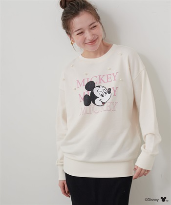 Life Style by cross marche 【Disney/ディズニー】Mickey Mouse/ミッキーマウスパール付き裏毛ドロップショルダープリントスウェットプルオーバー_subthumb_16