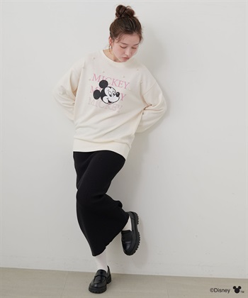 Life Style by cross marche 【Disney/ディズニー】Mickey Mouse/ミッキーマウスパール付き裏毛ドロップショルダープリントスウェットプルオーバー_subthumb_20