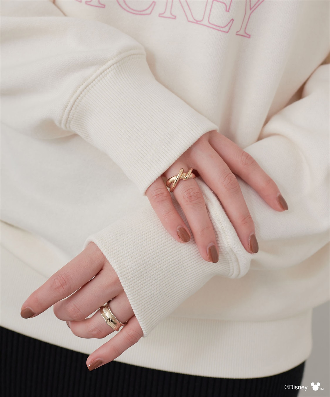 Life Style by cross marche 【Disney/ディズニー】Mickey Mouse/ミッキーマウスパール付き裏毛ドロップショルダープリントスウェットプルオーバー_sub_25