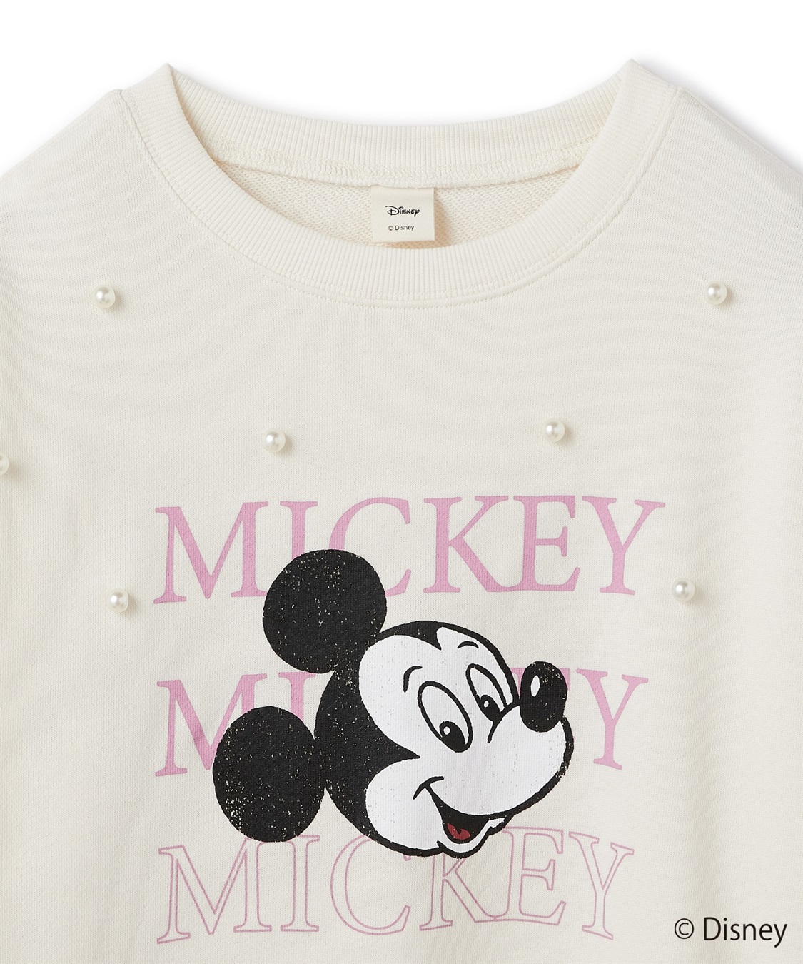 Life Style by cross marche 【Disney/ディズニー】Mickey Mouse/ミッキーマウスパール付き裏毛ドロップショルダープリントスウェットプルオーバー_sub_26