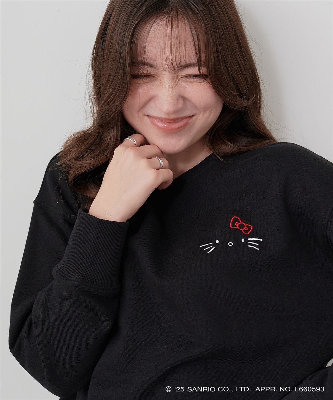 Life Style by cross marche 【sanrio characters】HELLO KITTY/ハローキティ裏毛ドロップショルダープリントスウェットプルオーバー《サンリオキャラクターズ》_sub_2