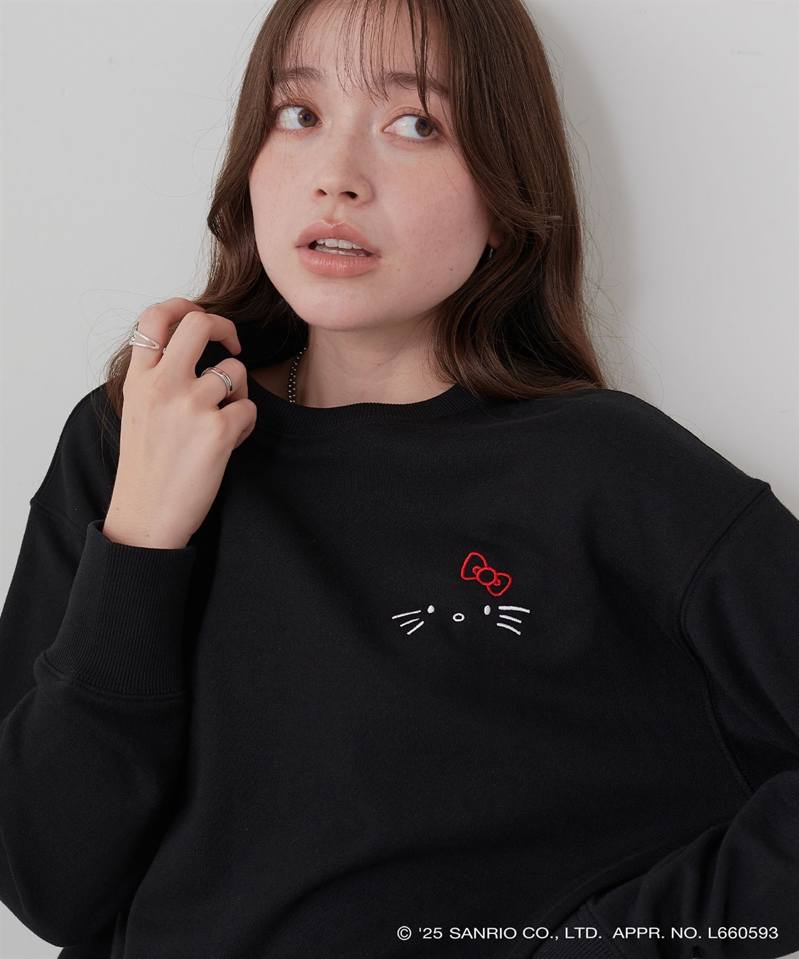 Life Style by cross marche 【sanrio characters】HELLO KITTY/ハローキティ裏毛ドロップショルダープリントスウェットプルオーバー《サンリオキャラクターズ》_sub_3