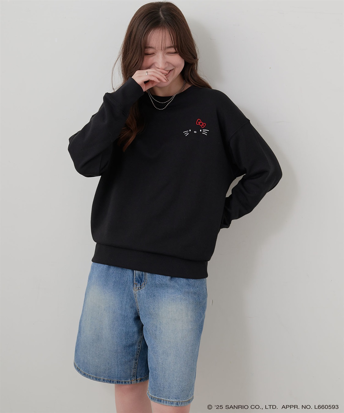 Life Style by cross marche 【sanrio characters】HELLO KITTY/ハローキティ裏毛ドロップショルダープリントスウェットプルオーバー《サンリオキャラクターズ》_sub_4