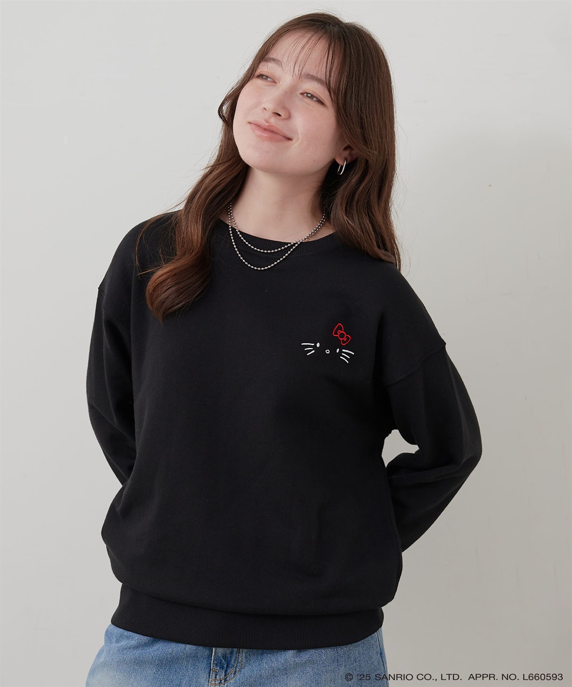Life Style by cross marche 【sanrio characters】HELLO KITTY/ハローキティ裏毛ドロップショルダープリントスウェットプルオーバー《サンリオキャラクターズ》_sub_5