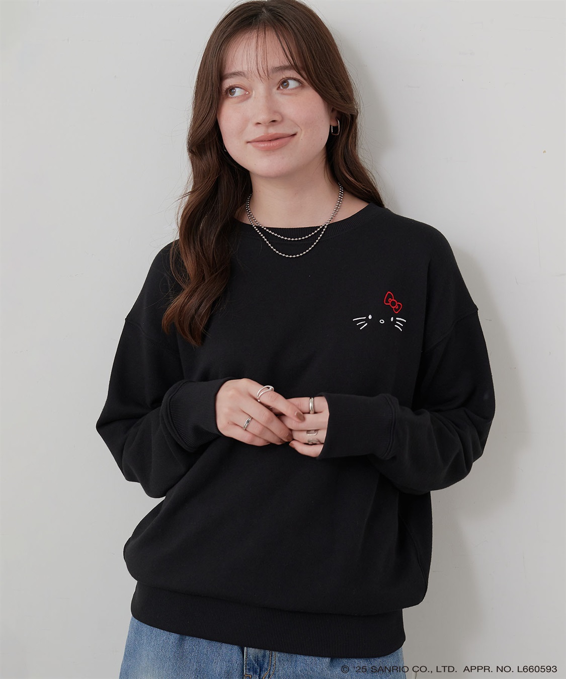 Life Style by cross marche 【sanrio characters】HELLO KITTY/ハローキティ裏毛ドロップショルダープリントスウェットプルオーバー《サンリオキャラクターズ》_sub_6