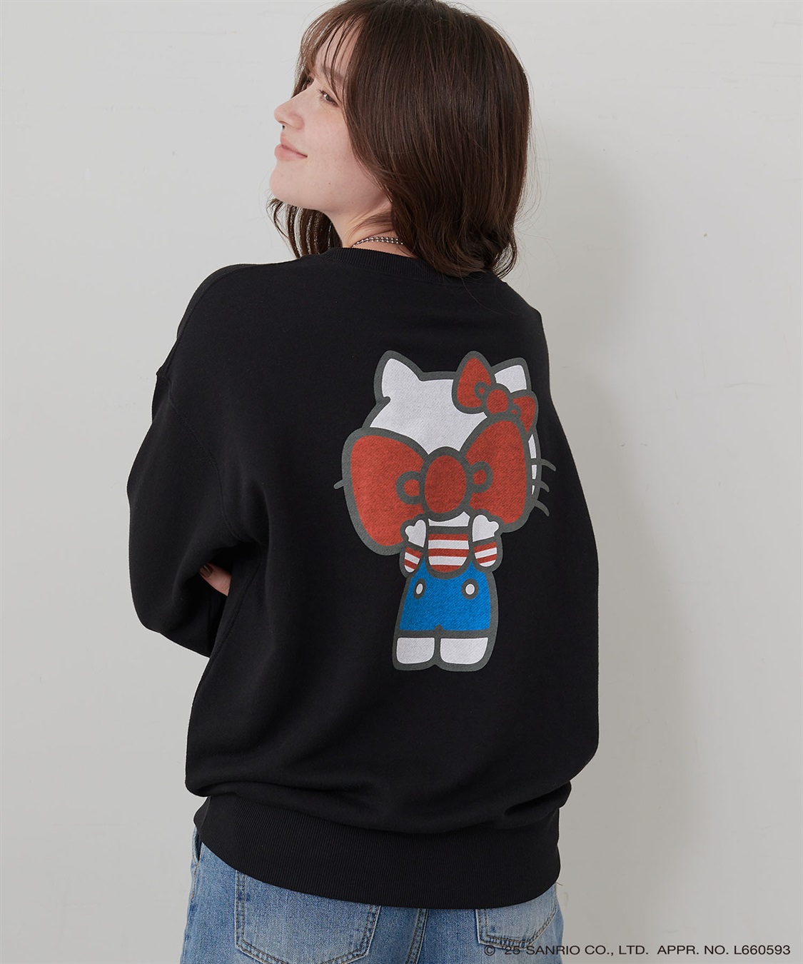 Life Style by cross marche 【sanrio characters】HELLO KITTY/ハローキティ裏毛ドロップショルダープリントスウェットプルオーバー《サンリオキャラクターズ》_sub_7