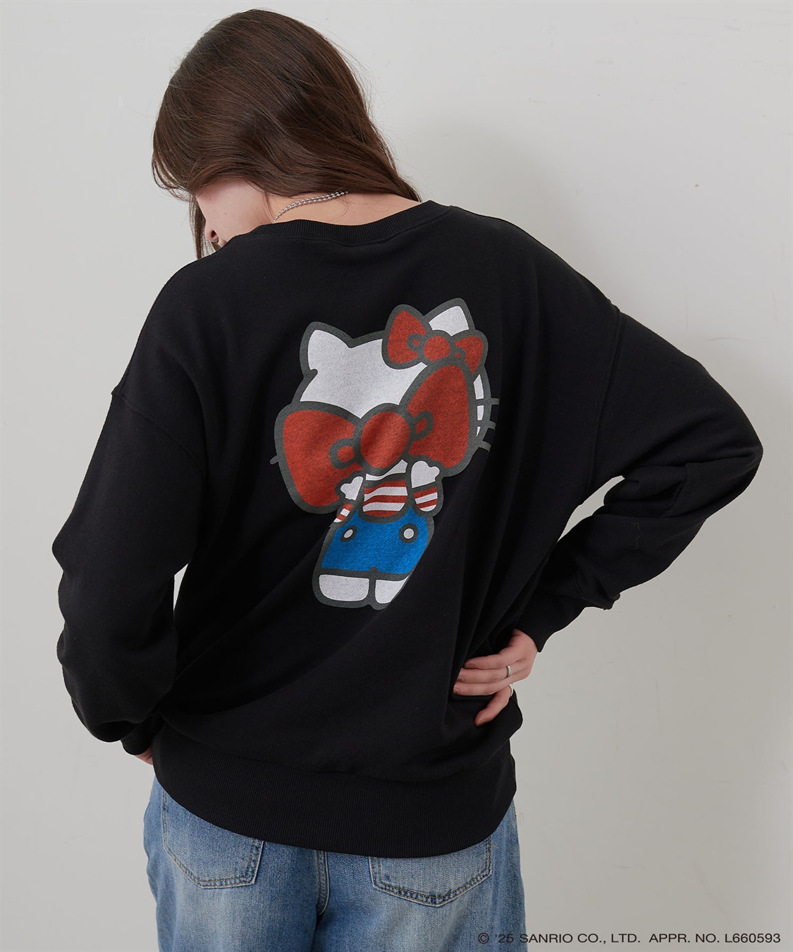 Life Style by cross marche 【sanrio characters】HELLO KITTY/ハローキティ裏毛ドロップショルダープリントスウェットプルオーバー《サンリオキャラクターズ》_sub_8