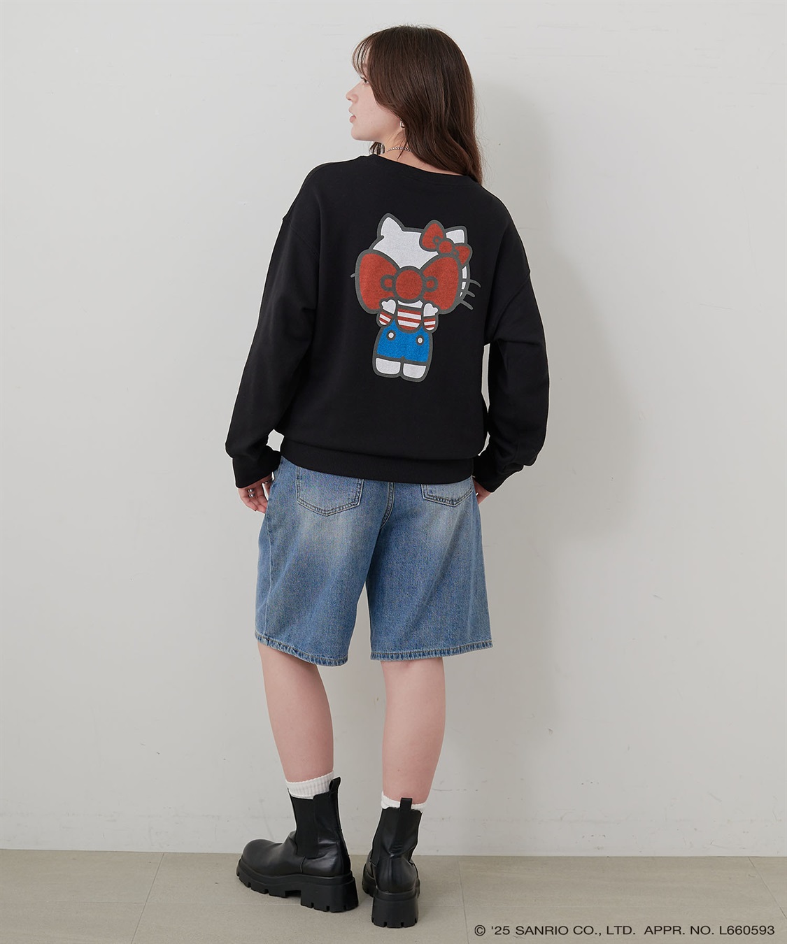 Life Style by cross marche 【sanrio characters】HELLO KITTY/ハローキティ裏毛ドロップショルダープリントスウェットプルオーバー《サンリオキャラクターズ》_sub_9