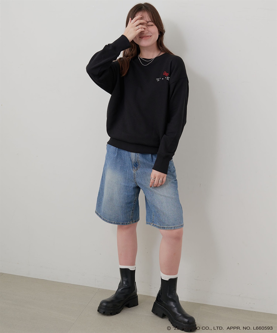 Life Style by cross marche 【sanrio characters】HELLO KITTY/ハローキティ裏毛ドロップショルダープリントスウェットプルオーバー《サンリオキャラクターズ》_sub_11