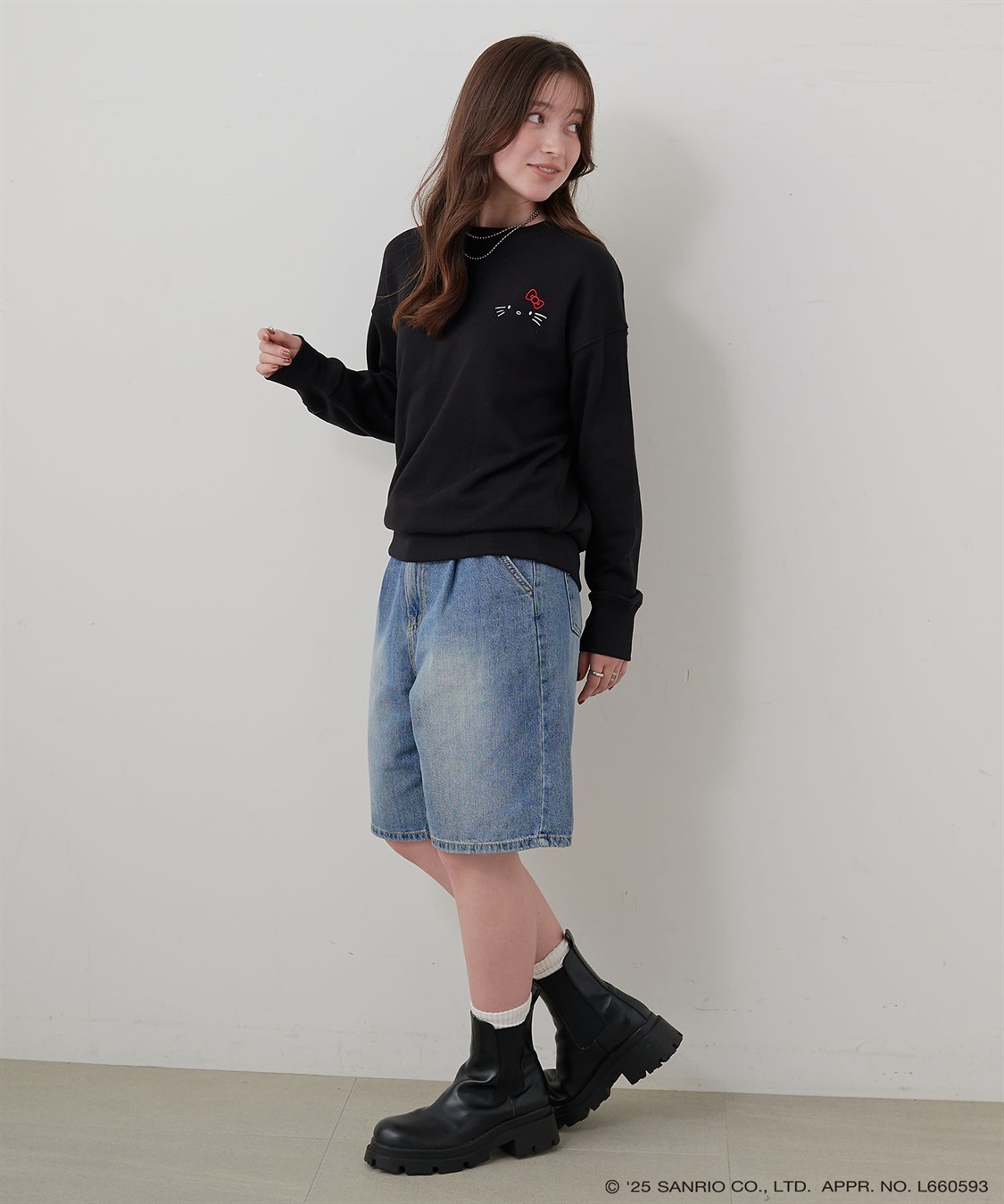 Life Style by cross marche 【sanrio characters】HELLO KITTY/ハローキティ裏毛ドロップショルダープリントスウェットプルオーバー《サンリオキャラクターズ》_sub_12