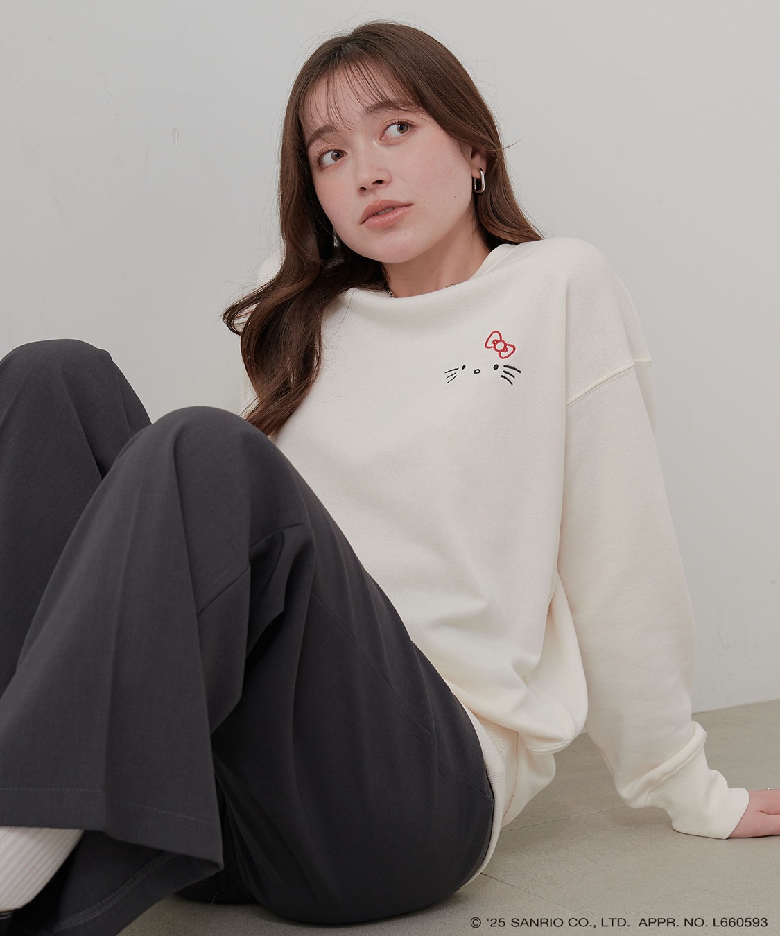 Life Style by cross marche 【sanrio characters】HELLO KITTY/ハローキティ裏毛ドロップショルダープリントスウェットプルオーバー《サンリオキャラクターズ》_sub_15