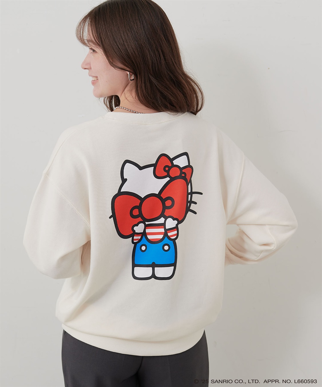 Life Style by cross marche 【sanrio characters】HELLO KITTY/ハローキティ裏毛ドロップショルダープリントスウェットプルオーバー《サンリオキャラクターズ》_sub_17