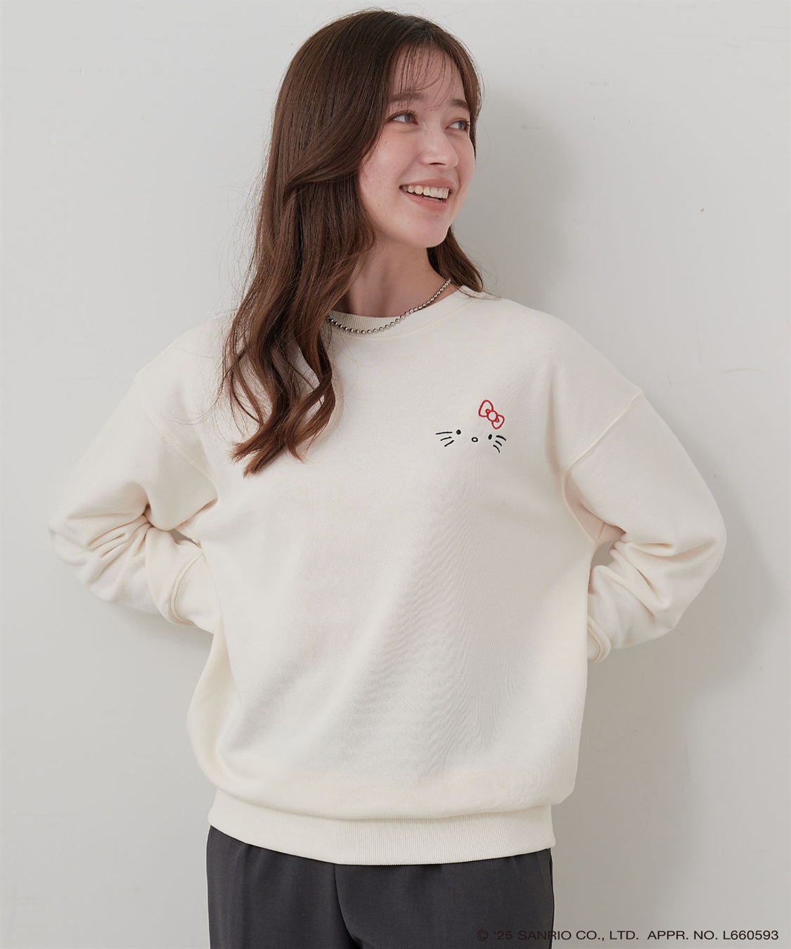 Life Style by cross marche 【sanrio characters】HELLO KITTY/ハローキティ裏毛ドロップショルダープリントスウェットプルオーバー《サンリオキャラクターズ》_sub_19