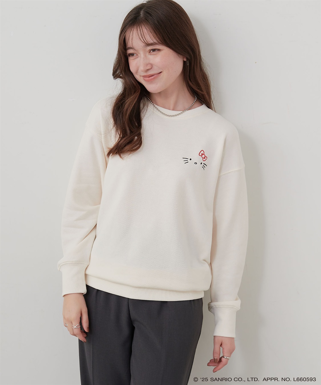 Life Style by cross marche 【sanrio characters】HELLO KITTY/ハローキティ裏毛ドロップショルダープリントスウェットプルオーバー《サンリオキャラクターズ》_sub_20