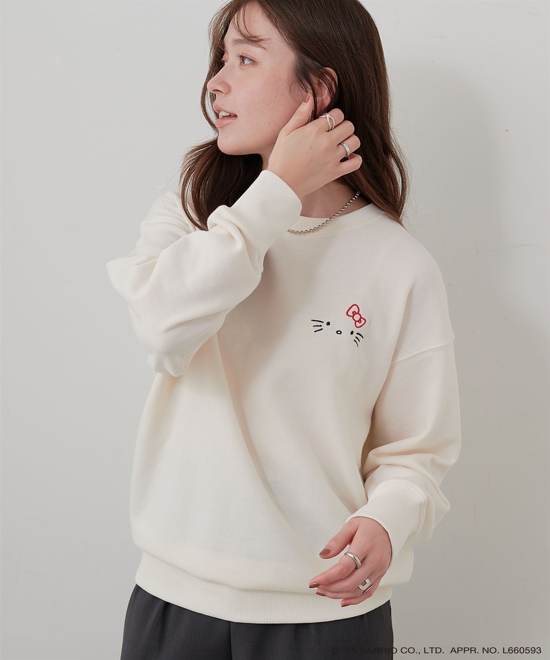 Life Style by cross marche 【sanrio characters】HELLO KITTY/ハローキティ裏毛ドロップショルダープリントスウェットプルオーバー《サンリオキャラクターズ》_sub_21