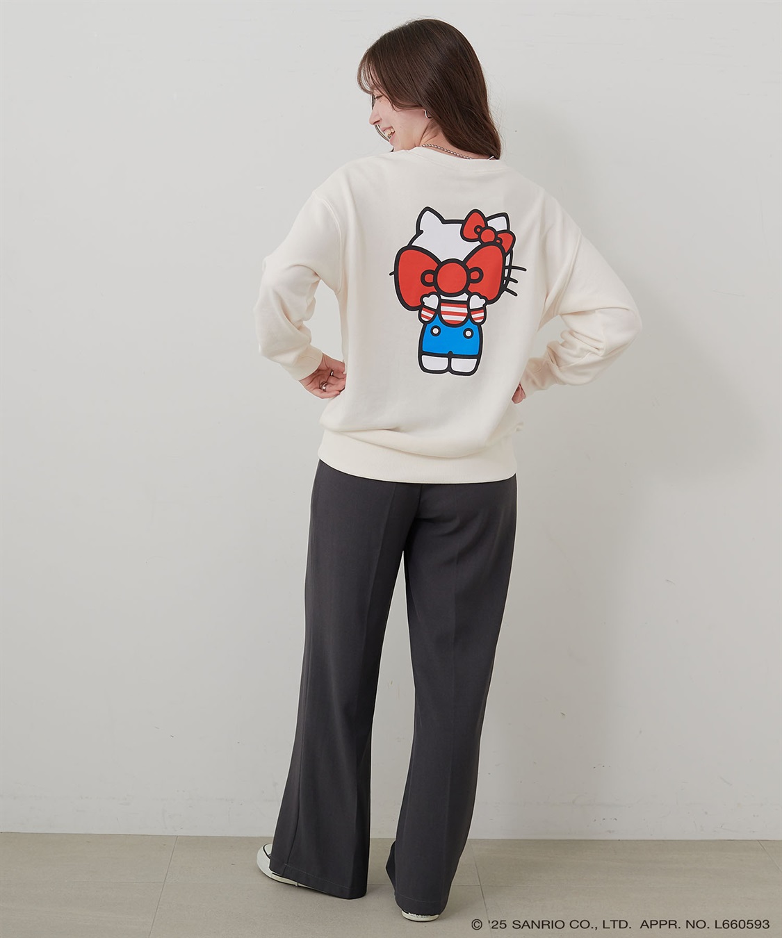 Life Style by cross marche 【sanrio characters】HELLO KITTY/ハローキティ裏毛ドロップショルダープリントスウェットプルオーバー《サンリオキャラクターズ》_sub_22