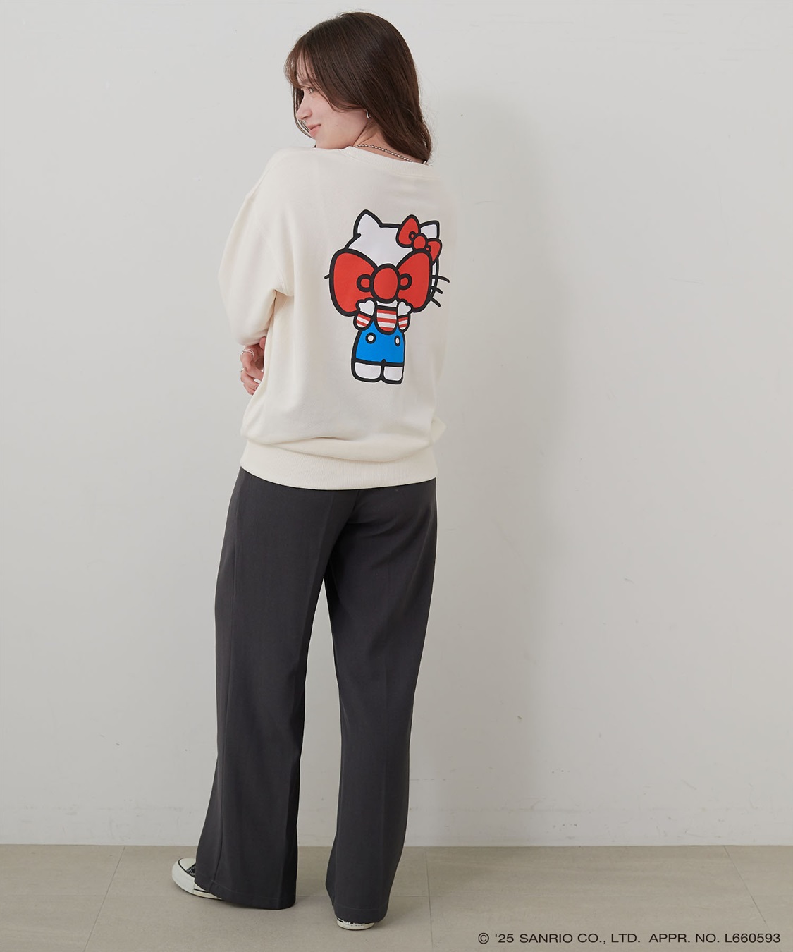 Life Style by cross marche 【sanrio characters】HELLO KITTY/ハローキティ裏毛ドロップショルダープリントスウェットプルオーバー《サンリオキャラクターズ》_sub_23