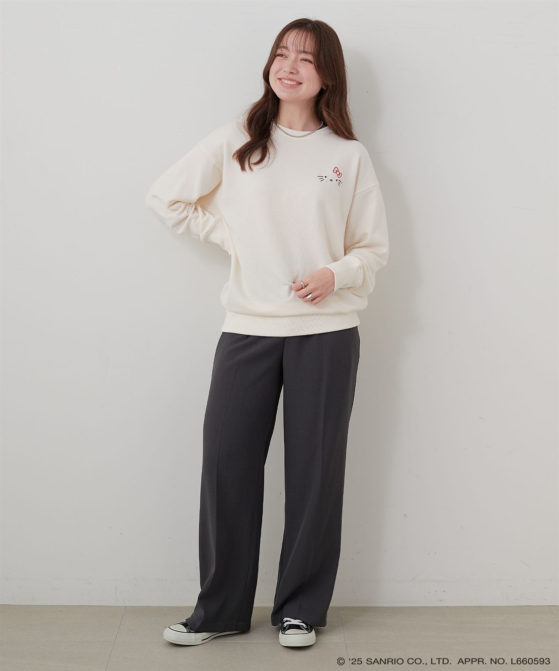 Life Style by cross marche 【sanrio characters】HELLO KITTY/ハローキティ裏毛ドロップショルダープリントスウェットプルオーバー《サンリオキャラクターズ》_sub_24