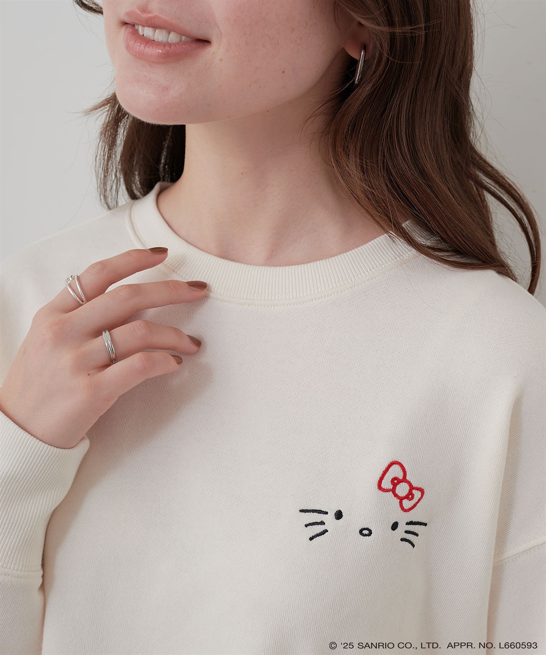 Life Style by cross marche 【sanrio characters】HELLO KITTY/ハローキティ裏毛ドロップショルダープリントスウェットプルオーバー《サンリオキャラクターズ》_sub_25