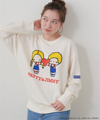 Life Style by cross marche 【sanrio characters】パティ＆ジミープリント裏毛ドロップショルダーレトロプリントスウェットプルオーバー《サンリオキャラクターズ》_subthumb_5