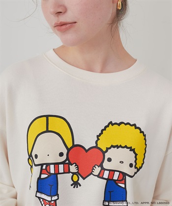 Life Style by cross marche 【sanrio characters】パティ＆ジミープリント裏毛ドロップショルダーレトロプリントスウェットプルオーバー《サンリオキャラクターズ》_subthumb_13