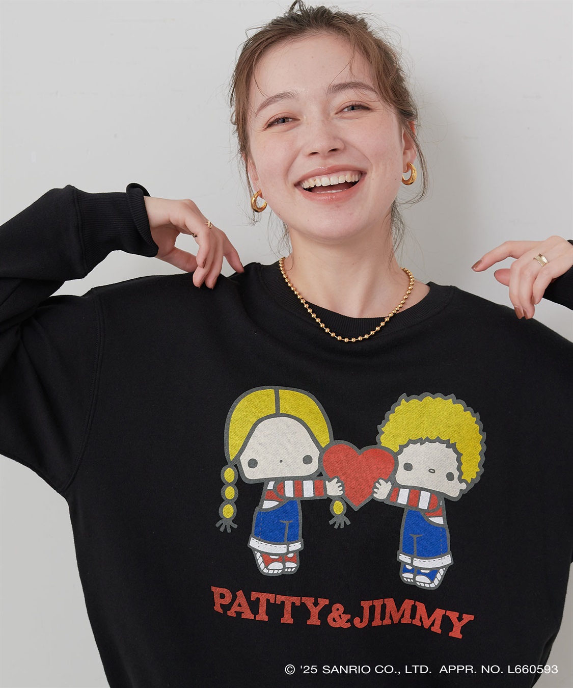 Life Style by cross marche 【sanrio characters】パティ＆ジミープリント裏毛ドロップショルダーレトロプリントスウェットプルオーバー《サンリオキャラクターズ》_sub_15